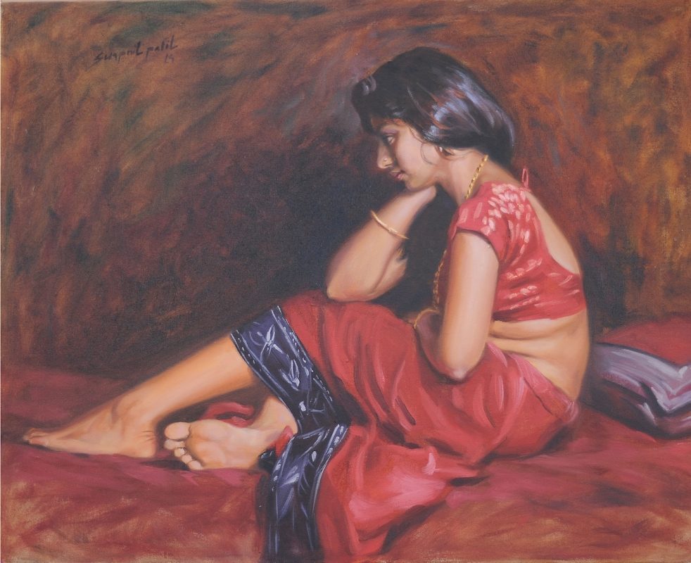 mood 24x30inch oil on canvas price-45000