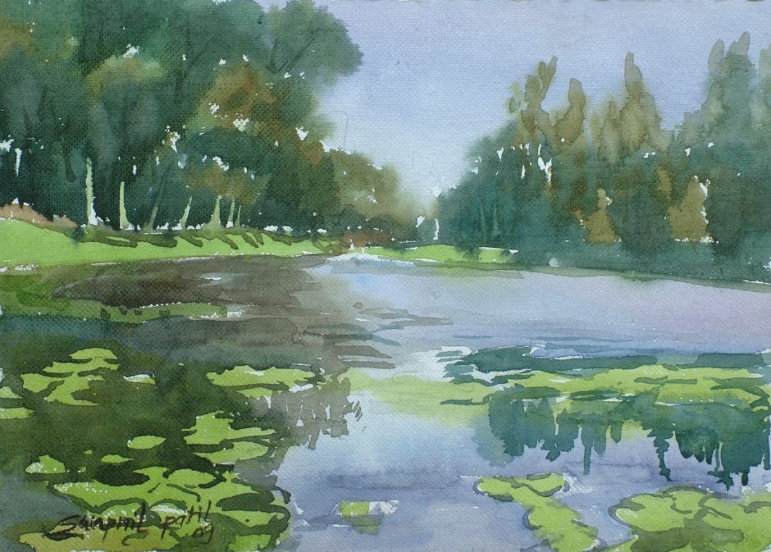 river 7x10inch water colour on paper price-15000
