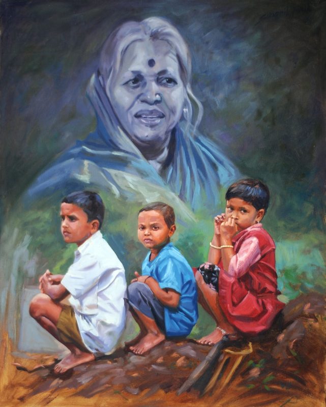sindhu 30x24inch oil on canvas price-45000