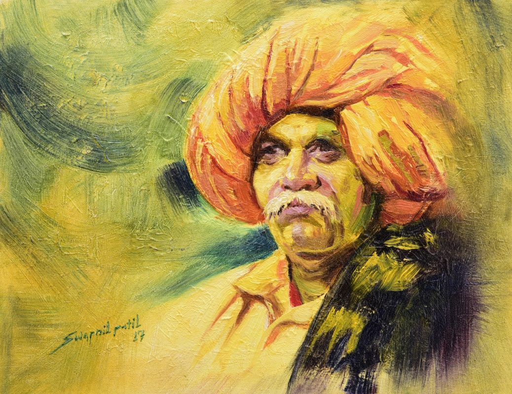 yaatra 14x18 in oil on canvas (2) rs 27000 sold
