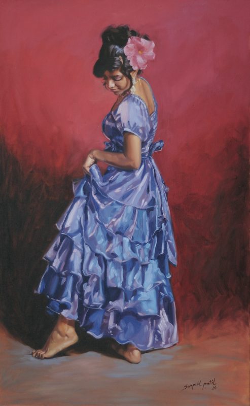 zoyaa 48x30inch oil on canvas price-130000